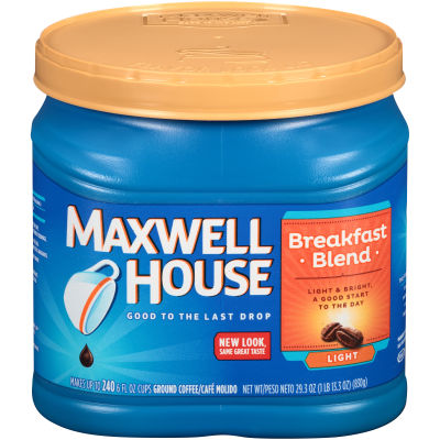 Maxwell House Breakfast Blend Ground Coffee 29.3 oz Canister