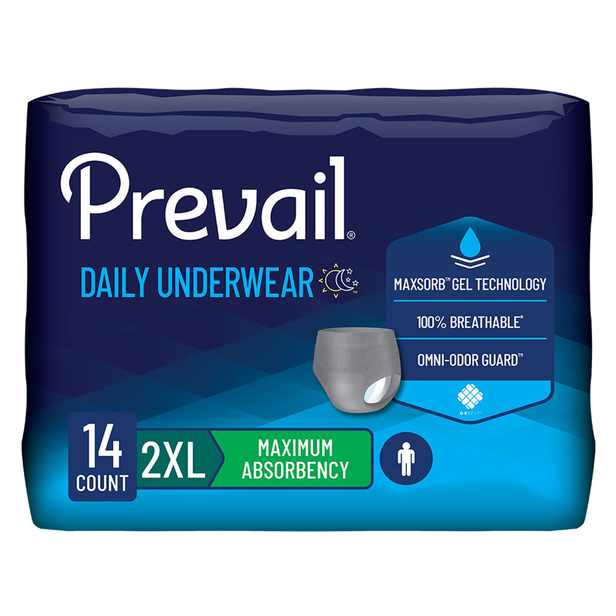 Prevail® Daily Underwear Maximum Absorbent Underwear, Extra Extra Large
