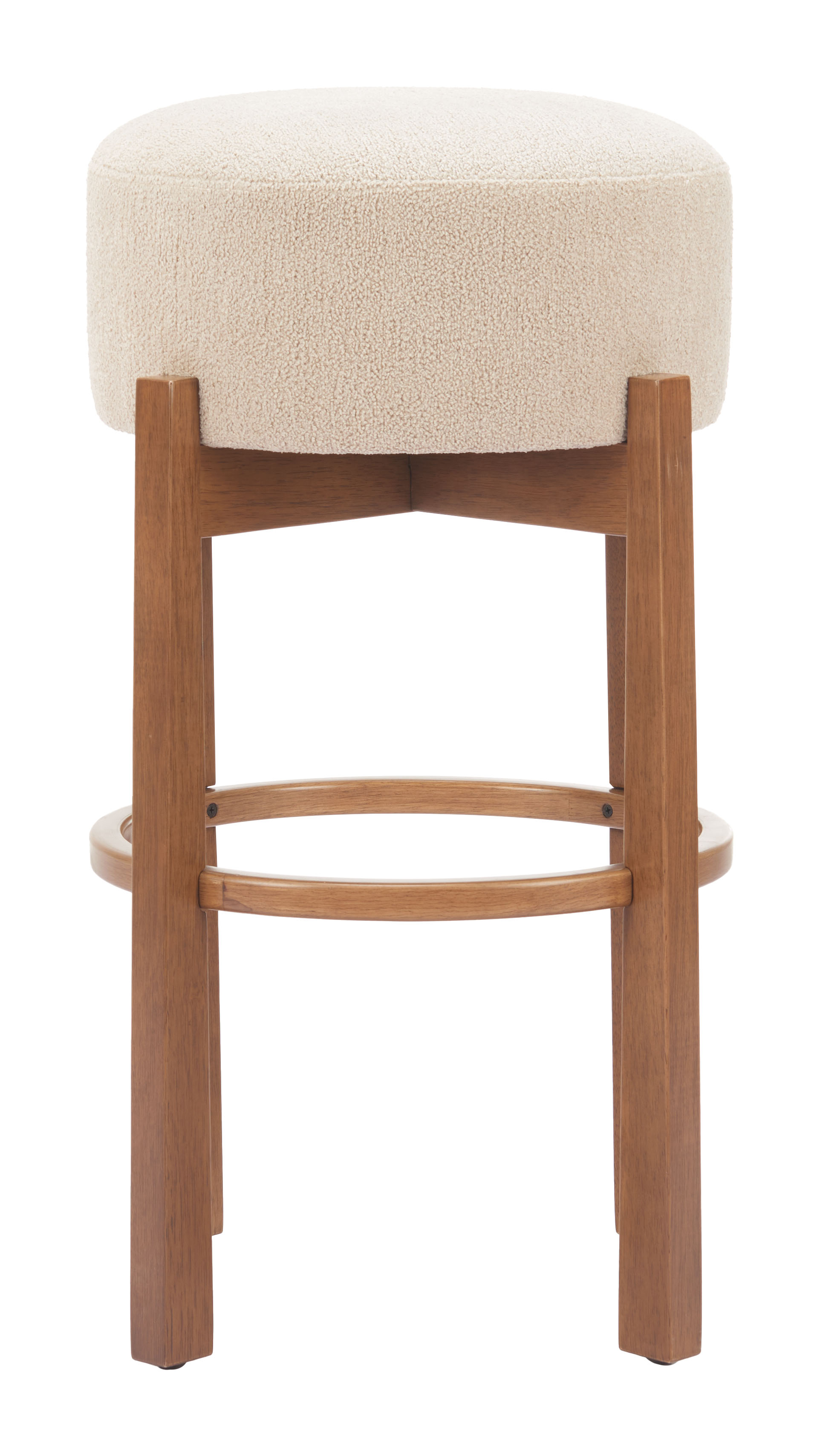 Nade Barstool (Set of 2) Beige & Walnut product image