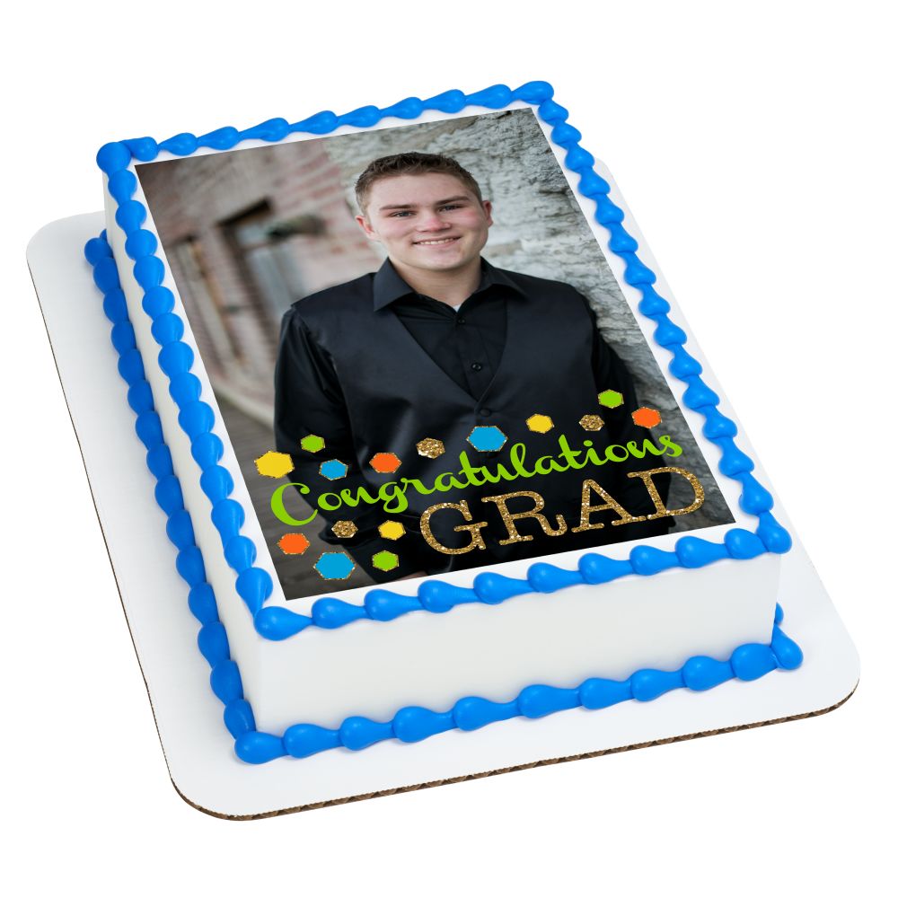 Image Cake Grad Confetti
