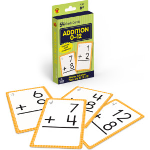 Addition 0 to 12 Flash Cards, 54 Cards