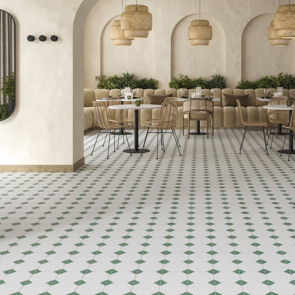 Canterbury Green 12-7/8 in. x 12-7/8 in. Porcelain Floor and Wall Tile
