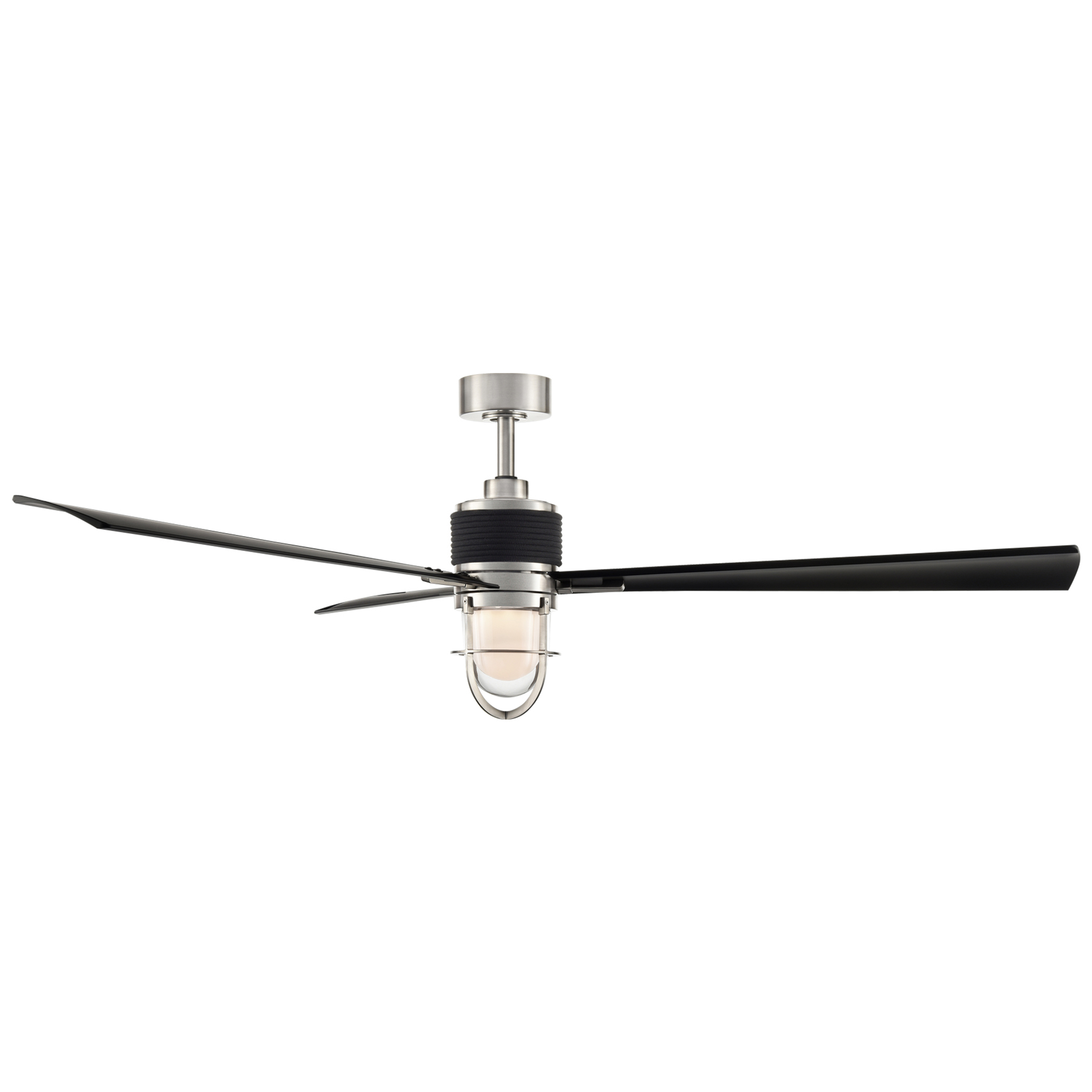 The Nauticus 65" combines powerful airflow with integrated LED lighting and smart controls. Its wet-rated construction and coastal-inspired design make it ideal for large indoor rooms or covered outdoor areas. - alternate view