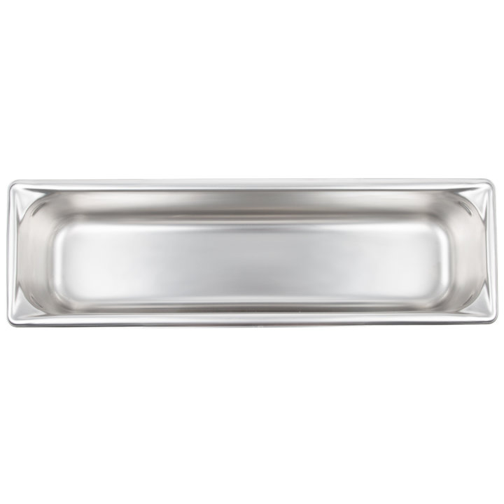 Half-long-size 4-inch-deep Super Pan V® stainless steel steam table pan