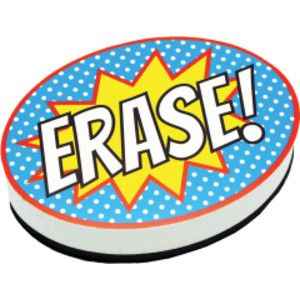 Magnetic Whiteboard Eraser, Superhero Erase!