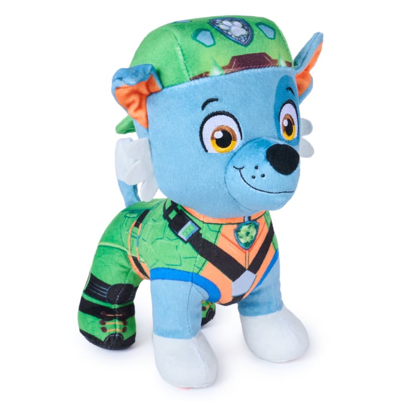 PAW Patrol: The Dino Movie Rocky Plush, Plush Toy from the Hit Film, Preschool Toys, Movie Merch, Kids Toys for Boys & Girls, Ages 3 and Up, 8”