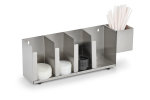 Replacement straw holder for horizontal lid organizer