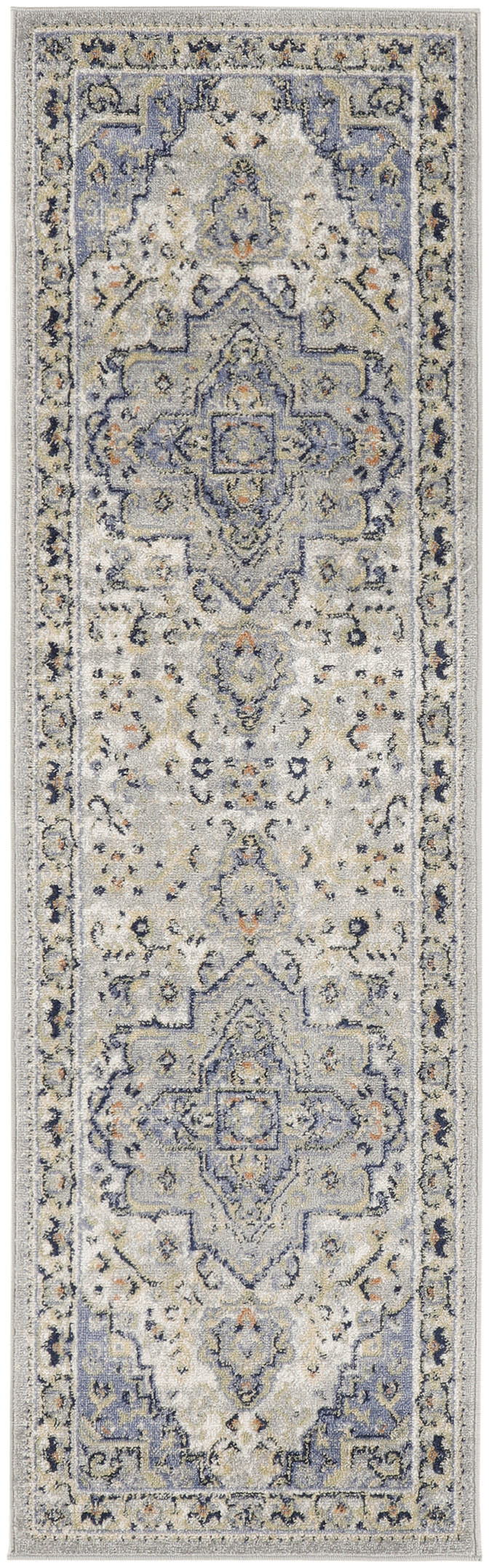 Nourison Nourison Essentials Persian 2'2" x 10' Blue Vintage Rug