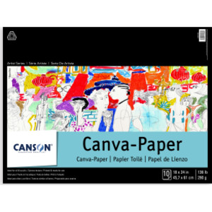 Artist Series Canva Canvas Pad, Foldover Binding, 10 Sheet, 18x24 inch, 1 Count