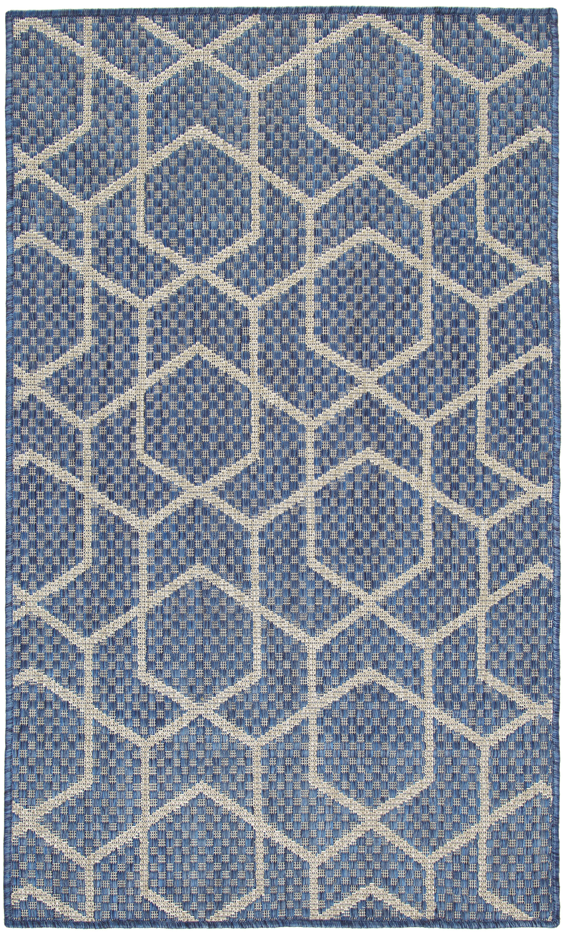 Nourison Horizon Indoor/Outdoor 3' x 5' Denim Modern Rug