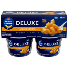 Kraft Deluxe Original Macaroni & Cheese Dinner, 4 ct Pack, 2.39 oz Cups