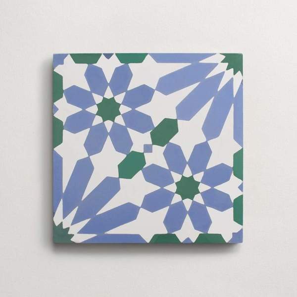 cement | moroccan one andalucia | nautical blue, white + kelly 