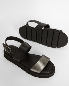 Harewood Sandals Black/Pewter