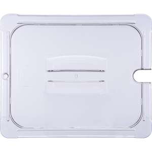 Carlisle, StorPlus, Polycarbonate Notched Handled Universal Lid 1/2 Size, Clear