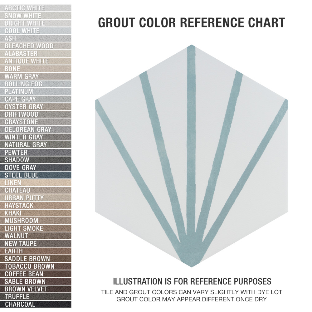 Sample – Horizon Dawn Hex Aguamarina Porcelain Floor and Wall Tile