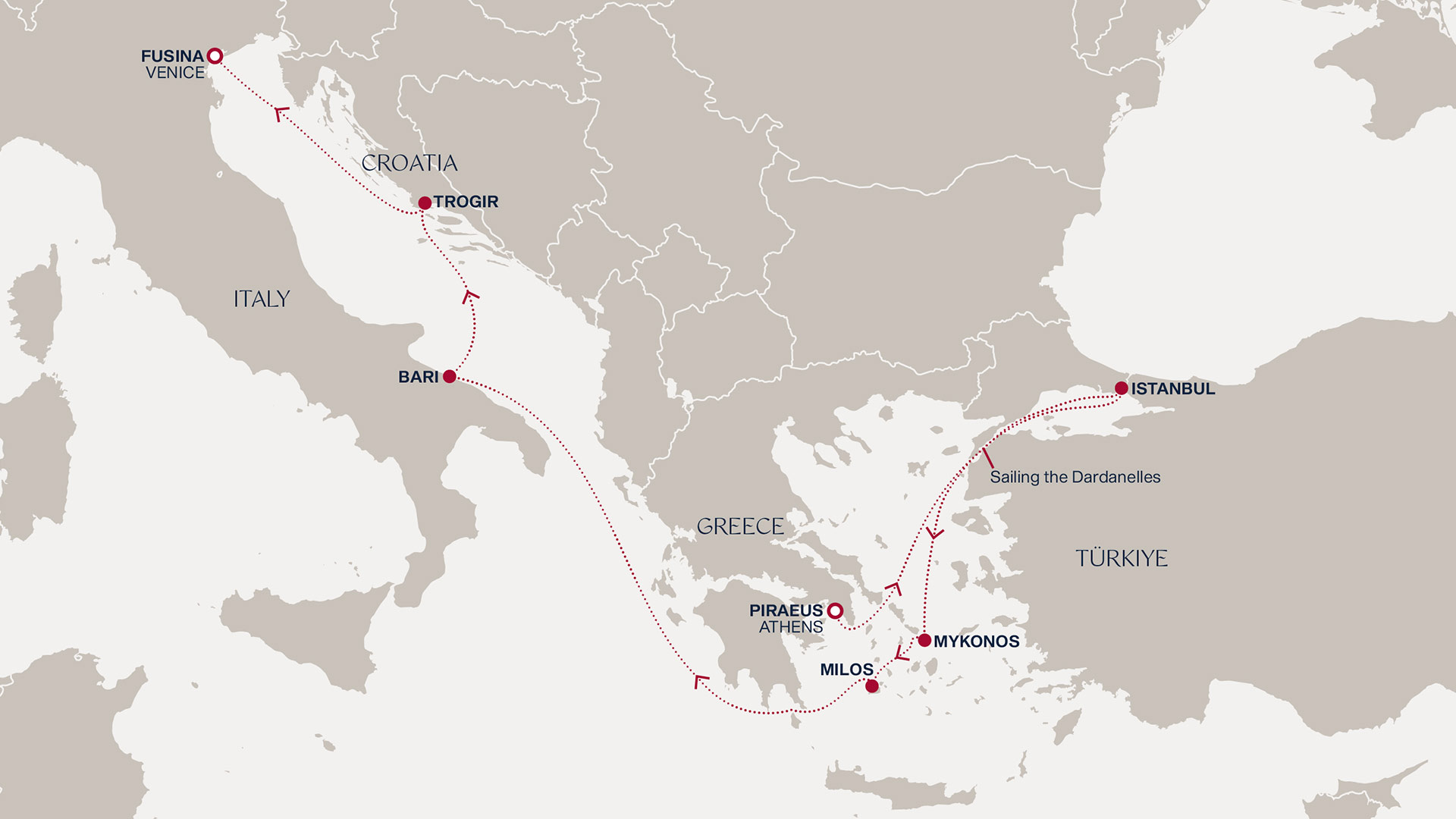 Itinerary map