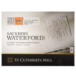 St Cuthberts Saunders Waterford Watercolor Block Hot Pressed White 140lb 20 Sheet 16x12  inch