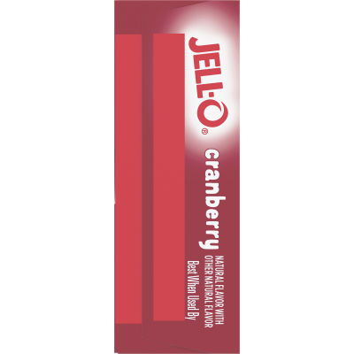Jell-O Cranberry Gelatin Dessert, 3 oz Box