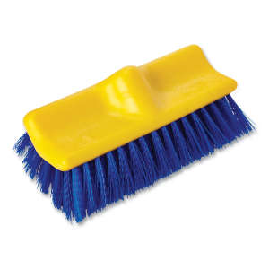 Rubbermaid Commercial, 10in, Floor Scrub, Plastic Block, Bi Level, Polypropylene Bristles, Blue