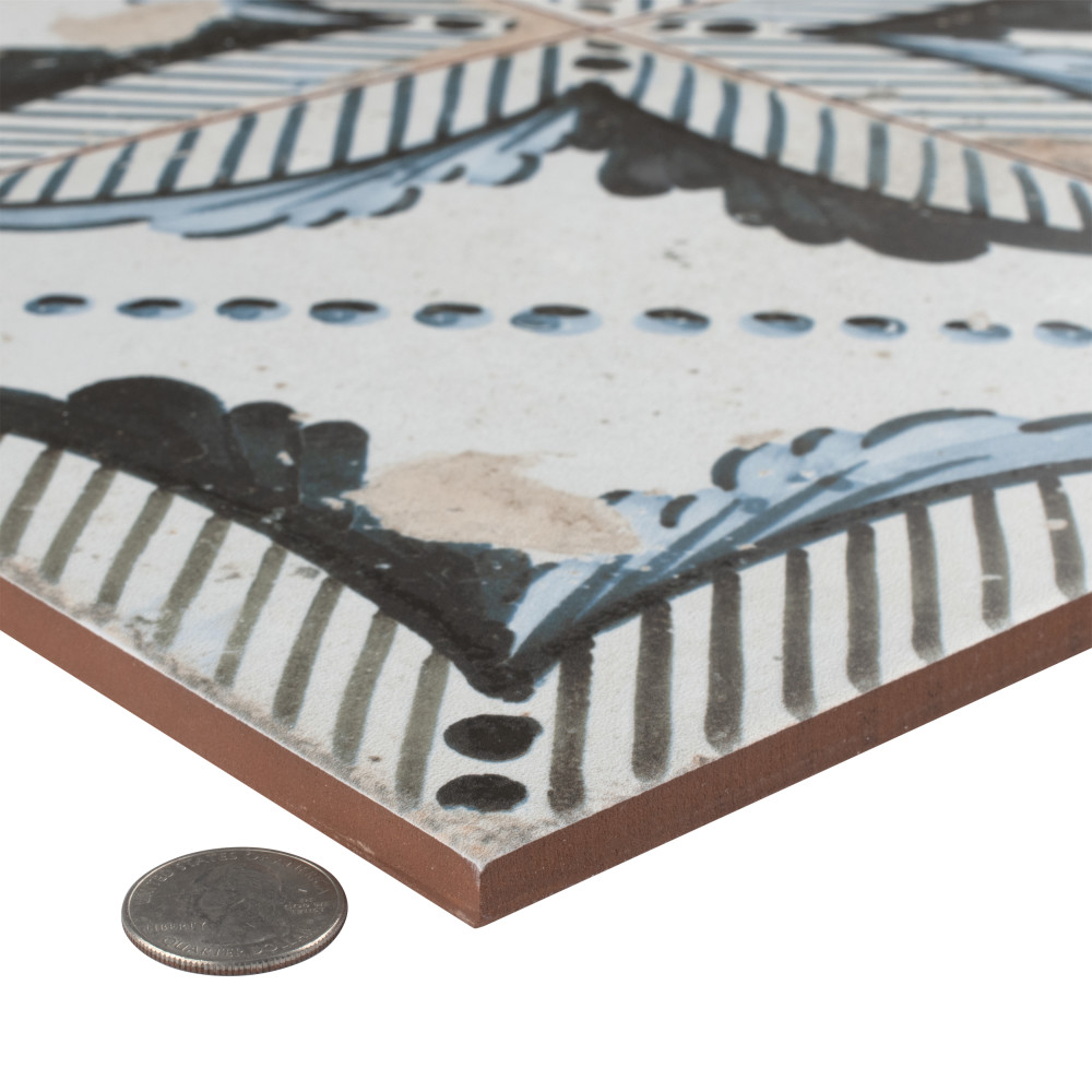 Kings Root Pinnate 17-5/8 in. x 17-5/8 in. Ceramic Floor and Wall Tile