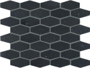 Yin & Yang Black Dragon 1×3 Elongated Hex Mosaic Polished