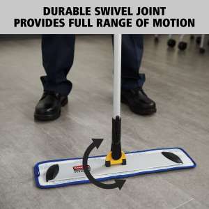 RUBQ560YW, Rubbermaid Commercial, HYGEN, Aluminum Hook & Loop Mop Frame, 18"