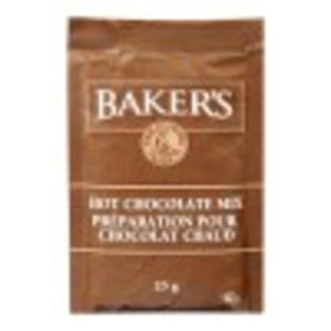 BAKER’S chocolat chaud instantané en poudre, sachets individuels – 2 boîtes x 50 sachets x 25 g image