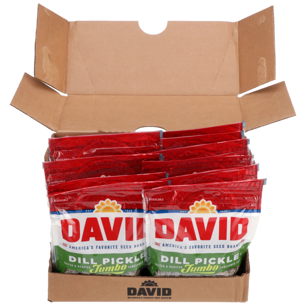 DAVID Dill Pickle Flavored Jumbo Sunflower Seeds Conagra Foodservice