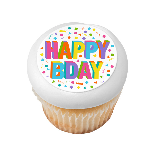 Happy Bday PhotoCake® Edible Image®