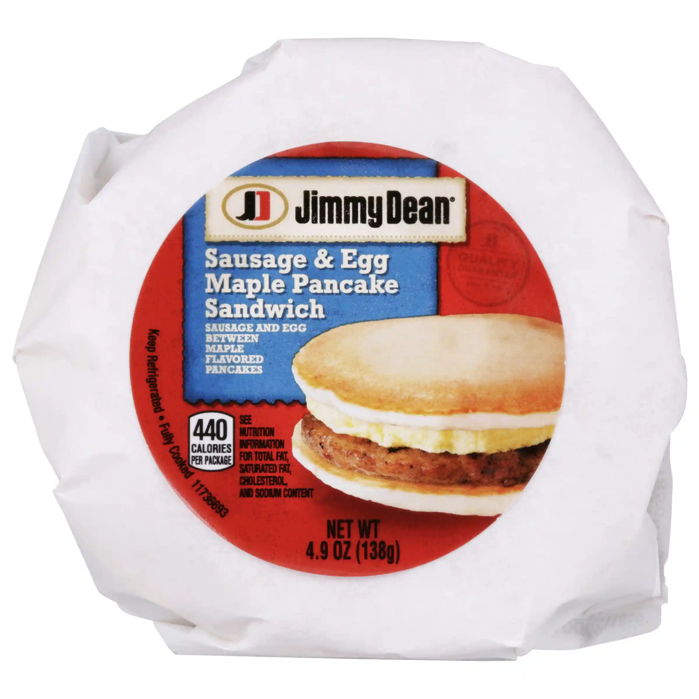 Jimmy Dean® Sausage & Egg Pancake Sandwich with Maple Syrup_image_3