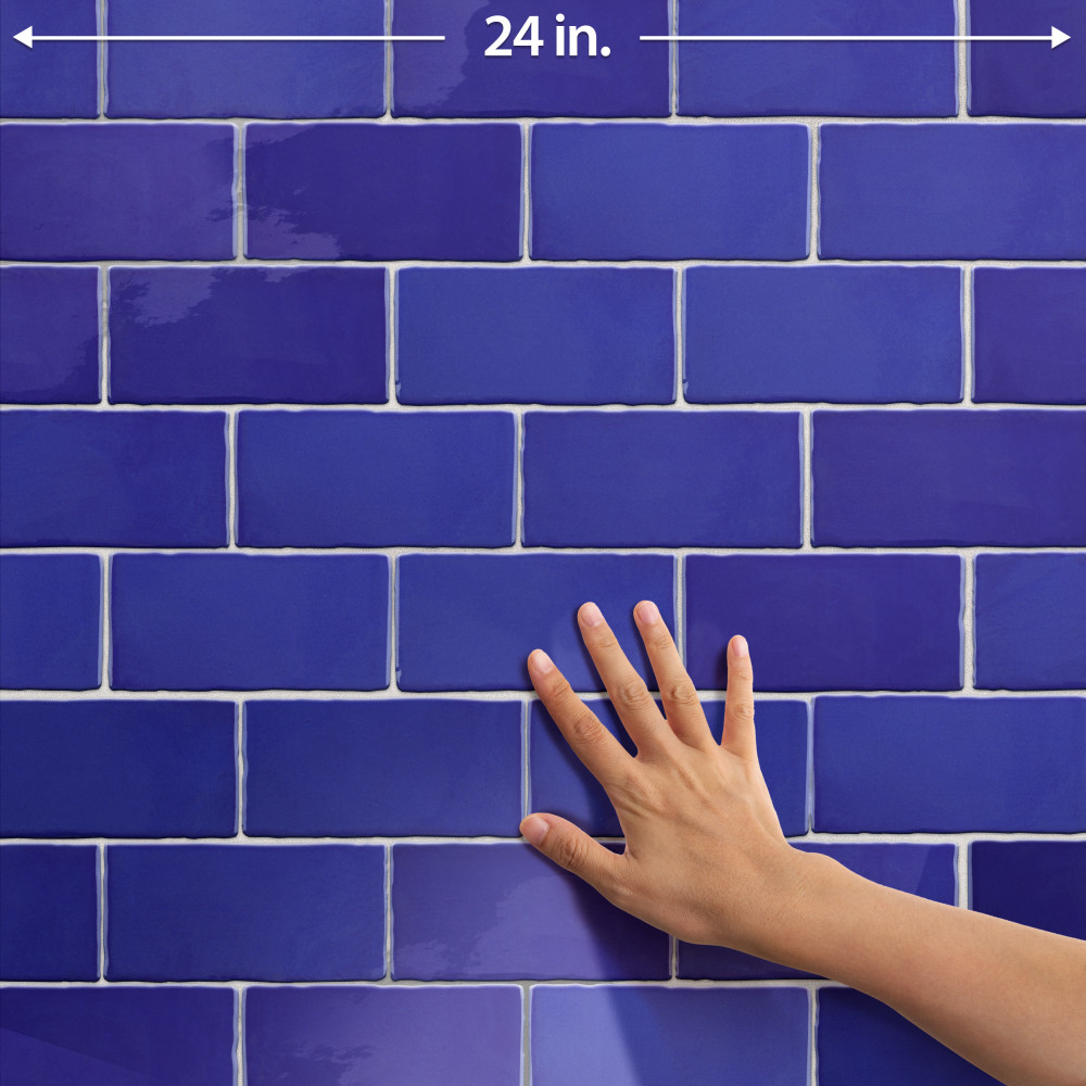 Viva Azul 3 in. x 6 in. Ceramic Wall Tile