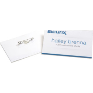 Pin Style ID Badge Holder Kit with Printable Inserts, 3-1/2" x 2-1/4", Pack of 100