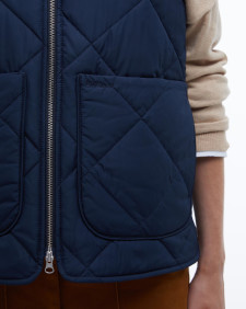 Shelby Gilet Navy/Sky Dress Tartan