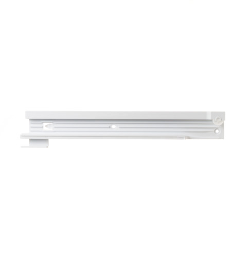 Vegetable bin support rail - Left hand support.  Parts fit the right or left side only.
