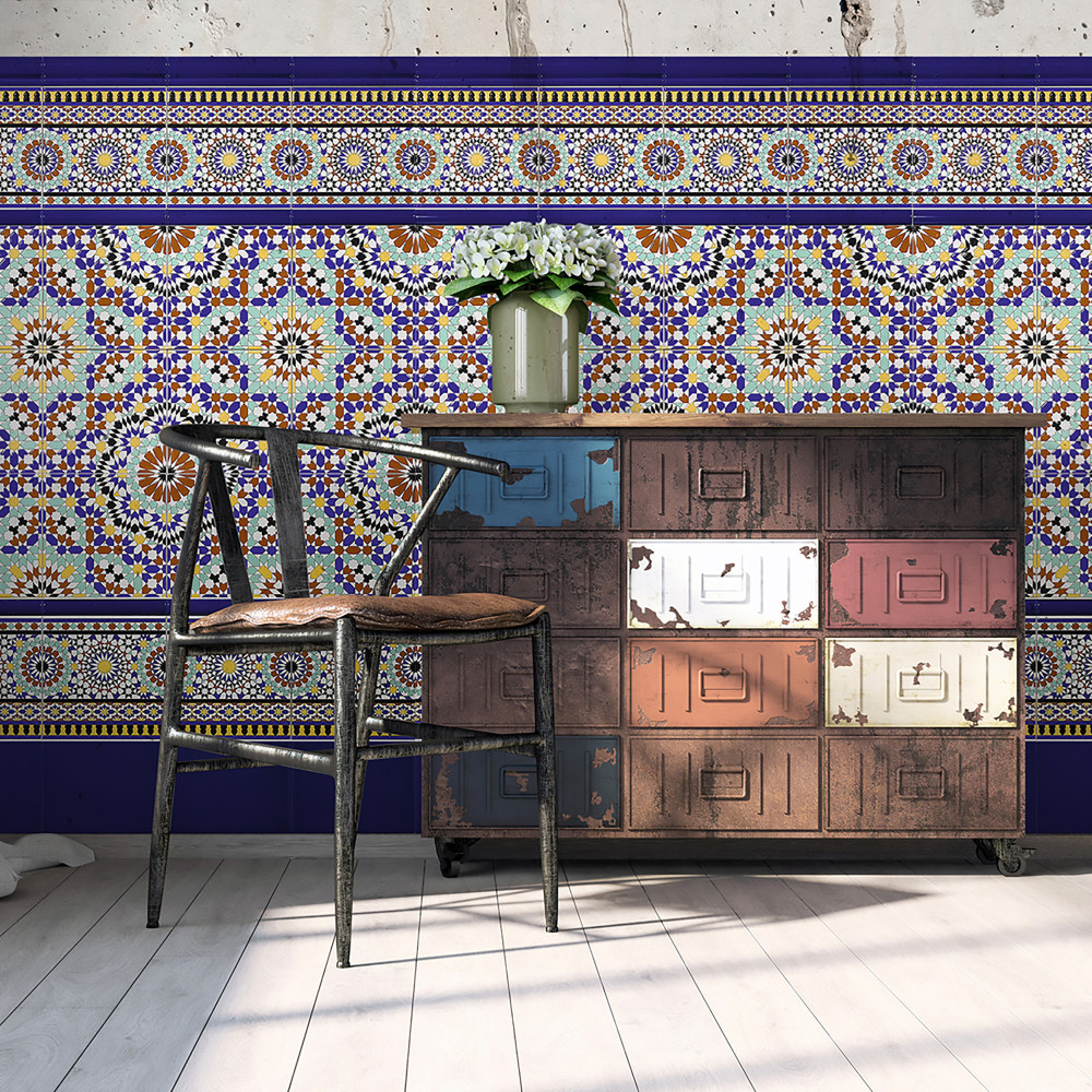 Sevillano Andalusia 7-7/8 in. x 7-7/8 in. Ceramic Wall Tile