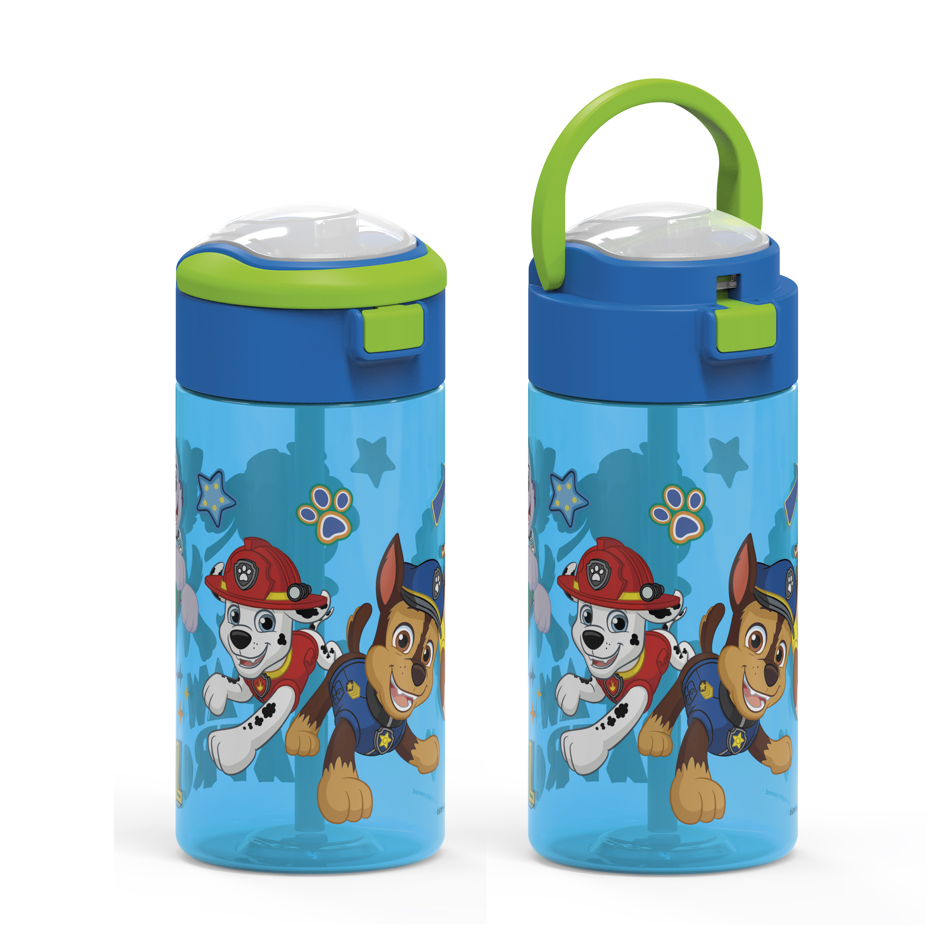 Paw Patrol 18 ounce Reusable Plastic Water Bottle with Push-button lid, Chase, Marshall & Rubble slideshow image 8