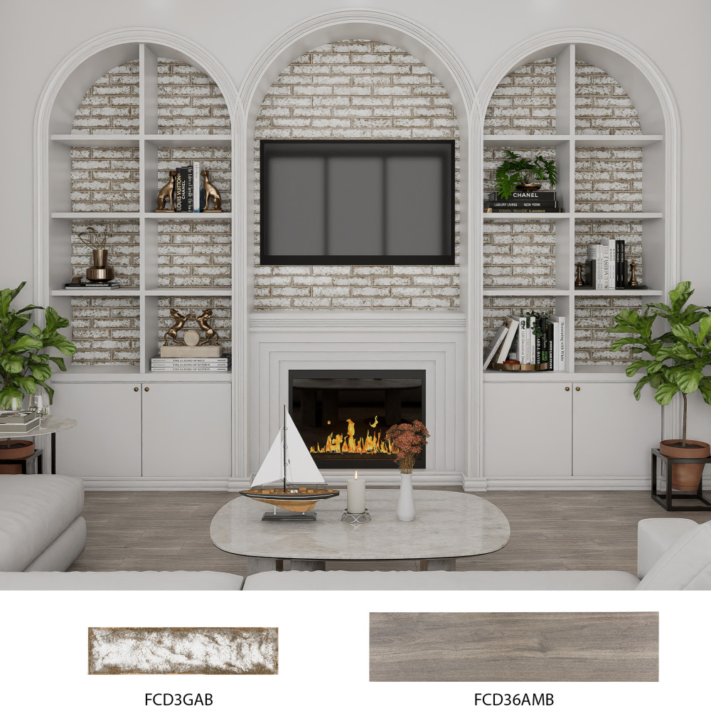 Sample – Gaudi React Brick Alpine Porcelain Floor and Wall Tile