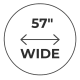 Standard 57"w Custom Graphic