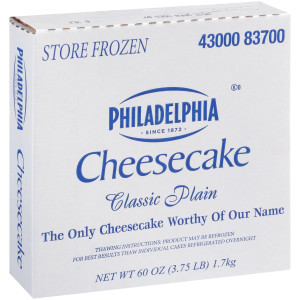 PHILADELPHIA Plain Cheesecake, 60 oz. (Pack of 4) image