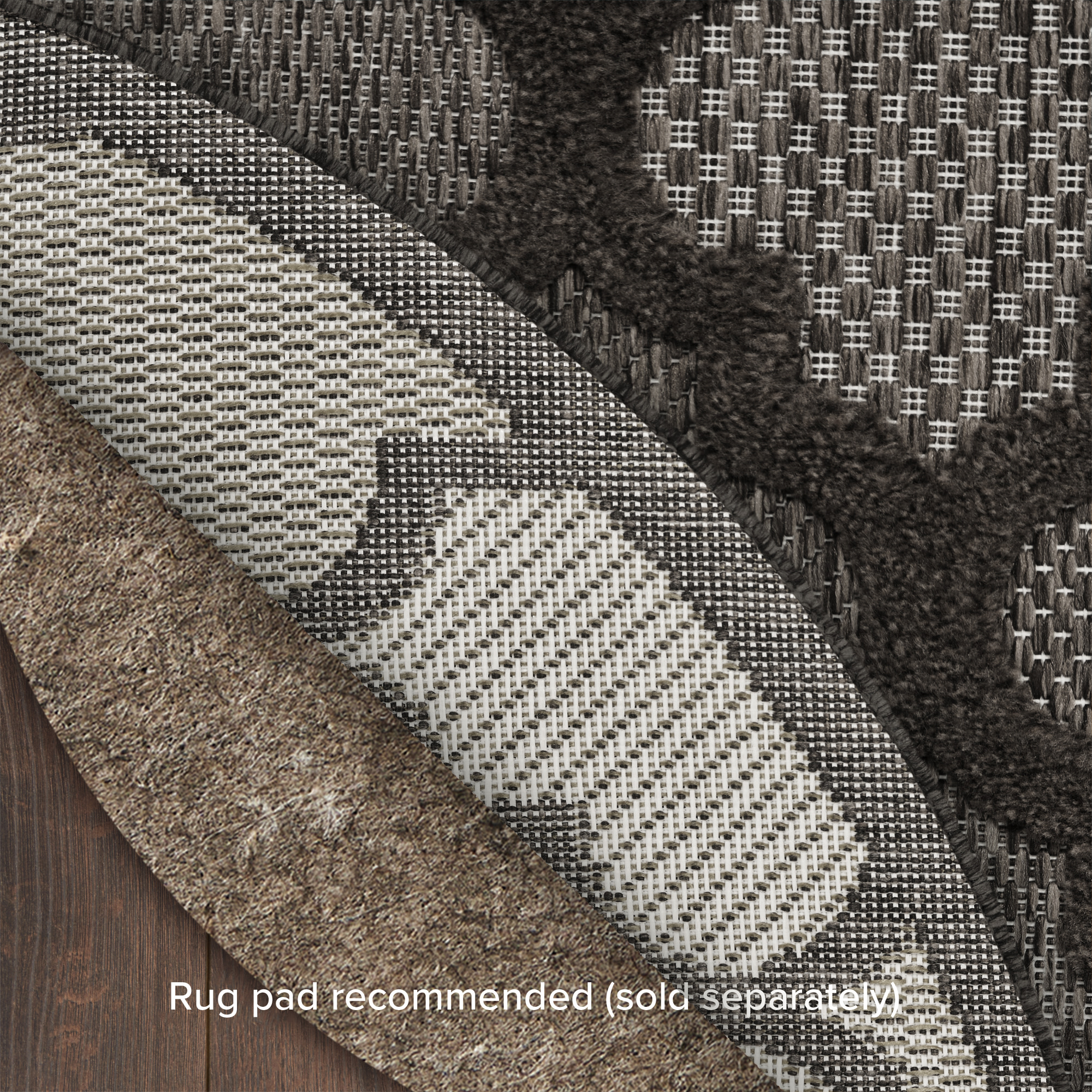 Nourison Easy Care 5' x Round Charcoal Black Modern Rug