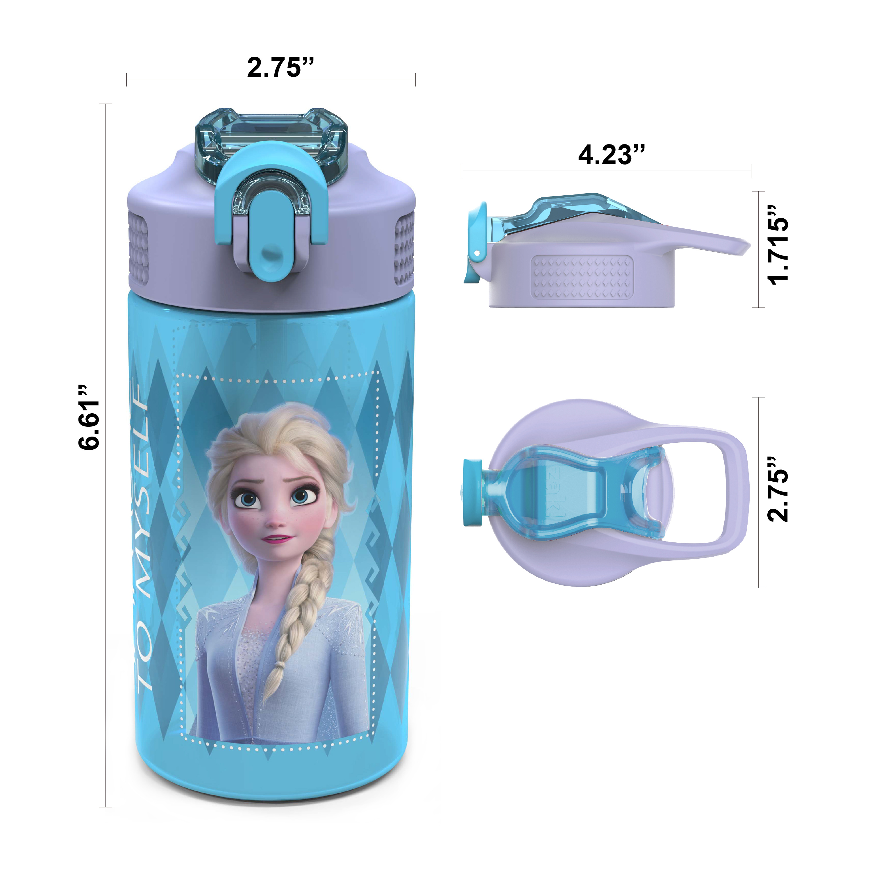 Disney Frozen 2 Movie 16 ounce Water Bottle, Anna and Elsa, 2-piece set slideshow image 4