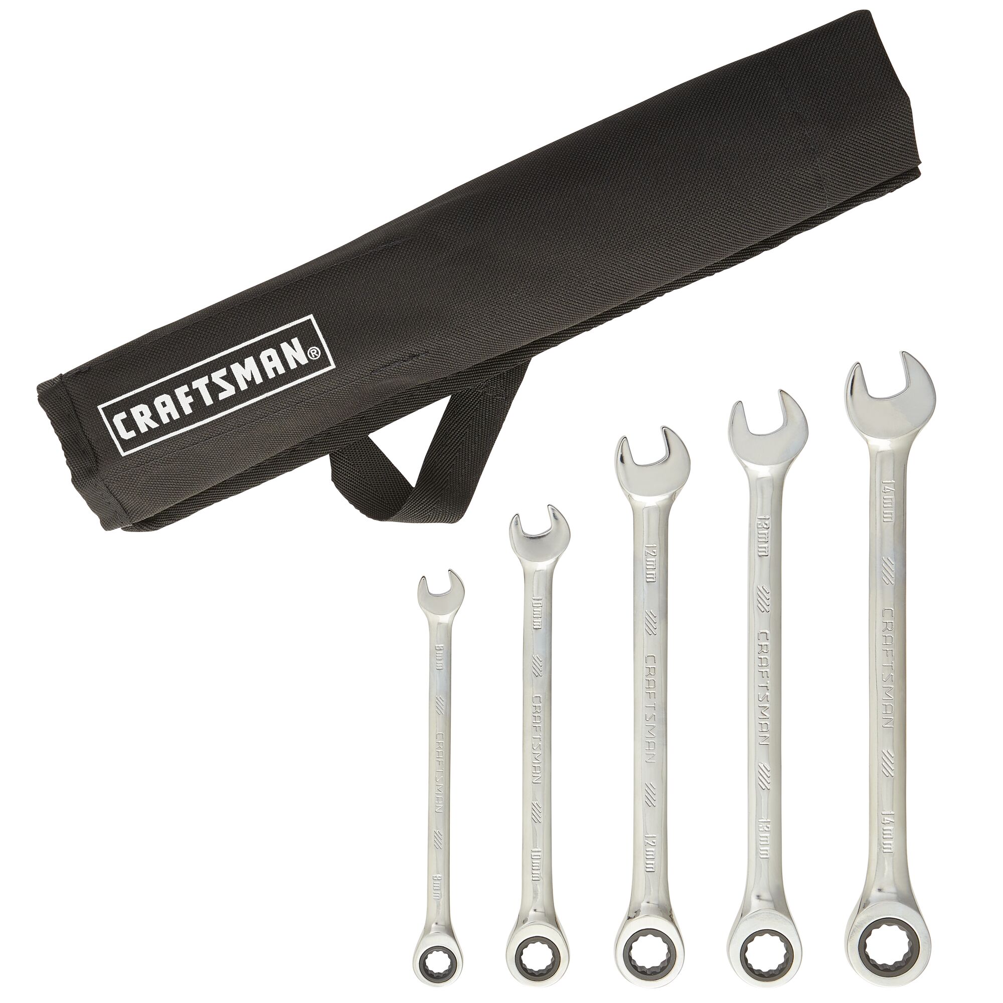 View of Craftsman 12 pt. Metric Ratchet Wrench Set 6 pc.