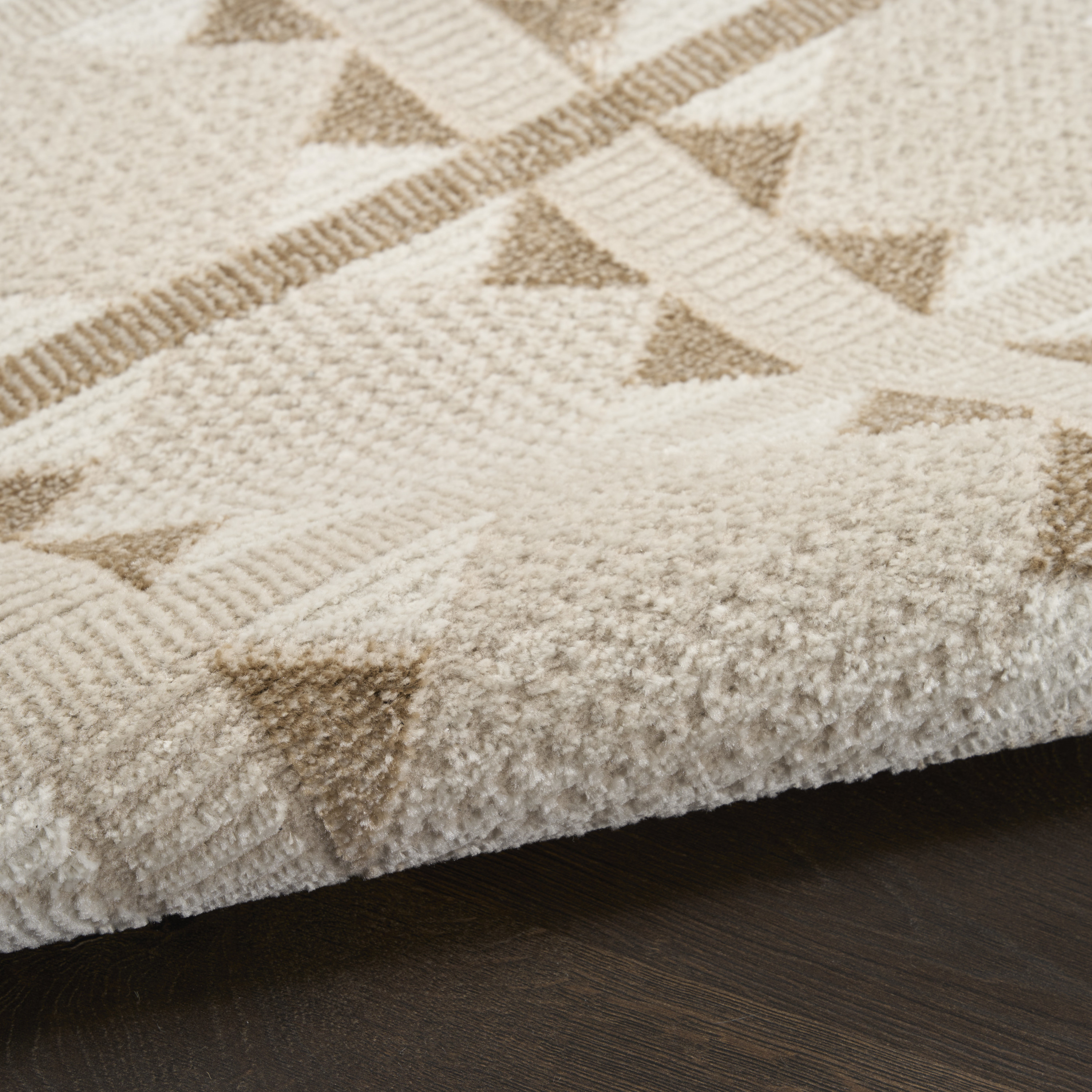 Nourison Nordic 2' x 6' Taupe Modern Indoor Rug