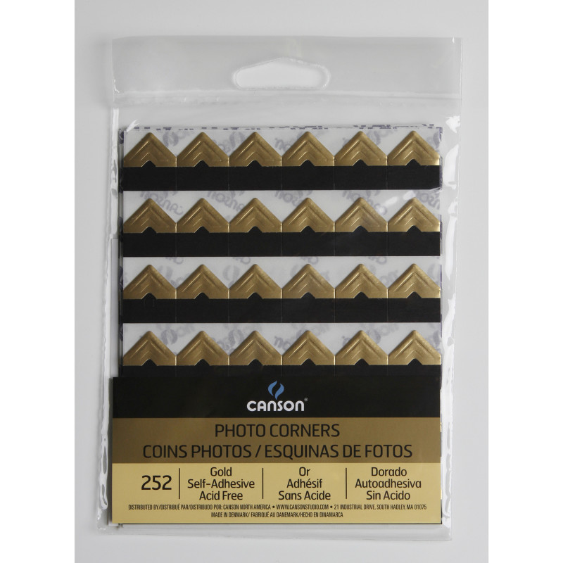 Self Adhesive Photo Corners, Gold, 252 Pieces