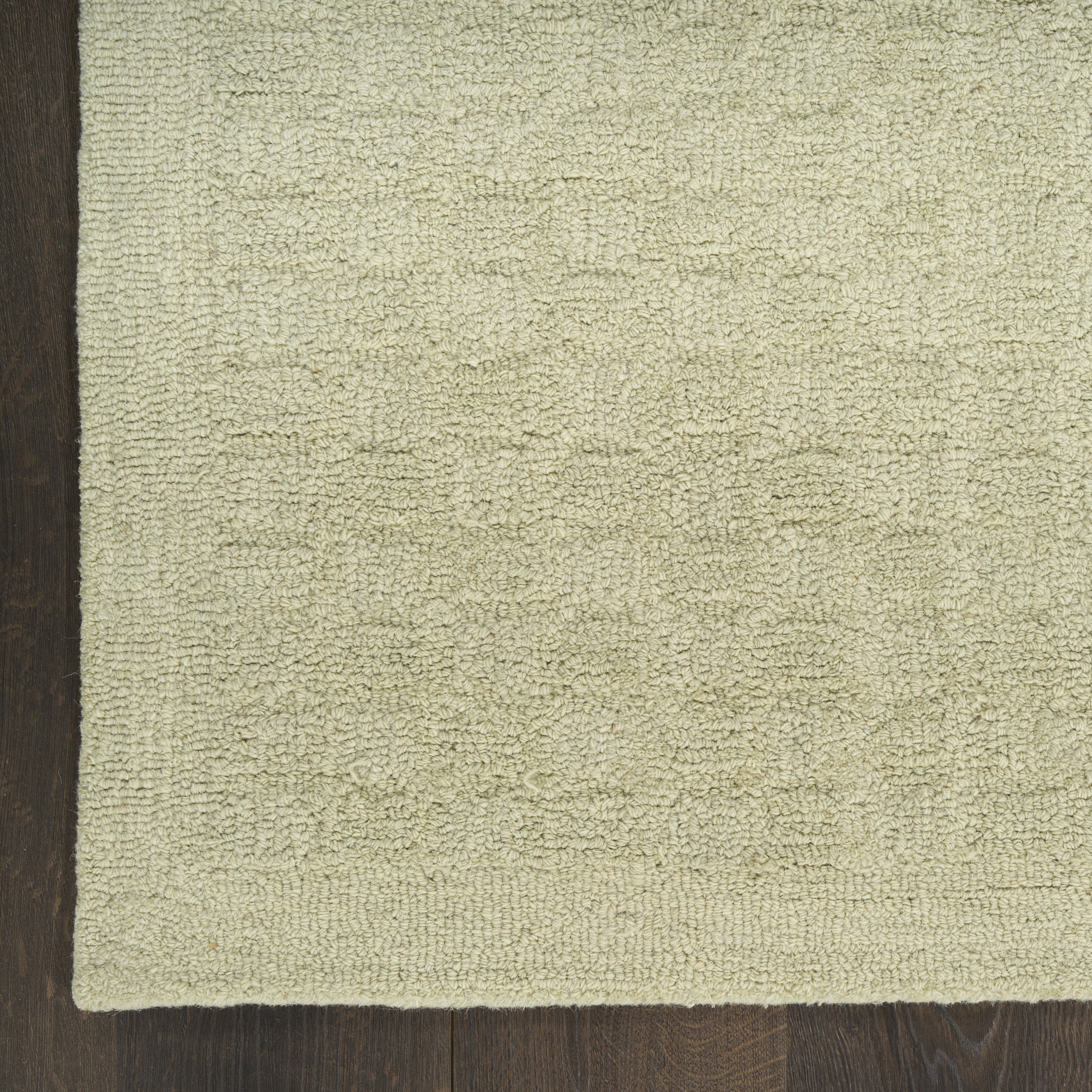 DKNY Pure Grids 2'3" x 7'6" Light Green Contemporary Indoor Rug