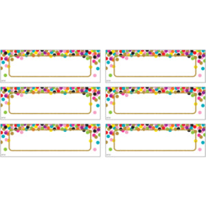 Confetti Labels Magnetic Accents, Pack of 20