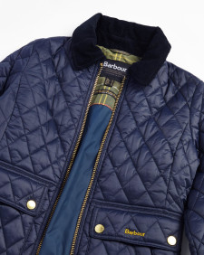 Beadnell Fitted Quilted Jacket Navy-Classic