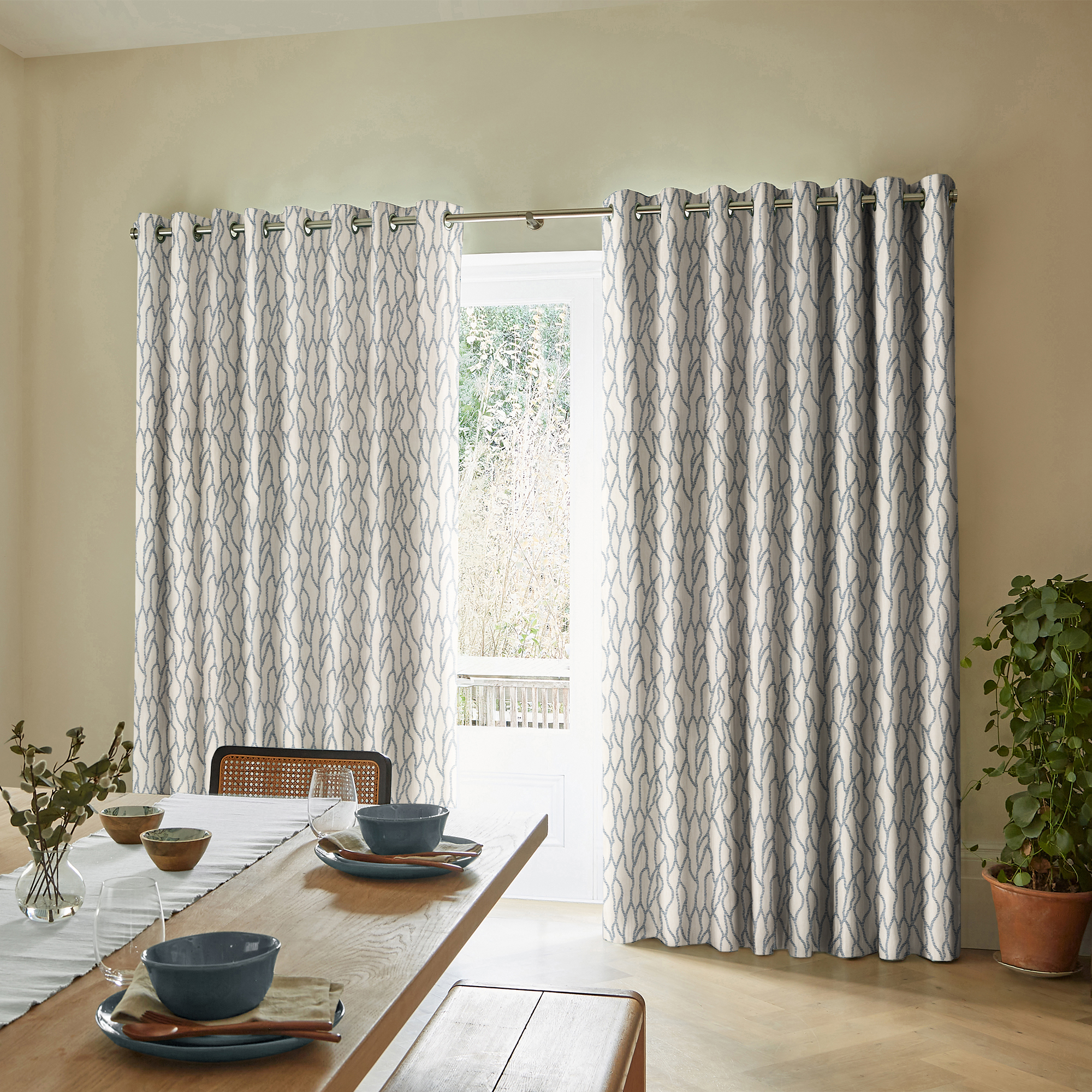 Salcombe Almond Curtains