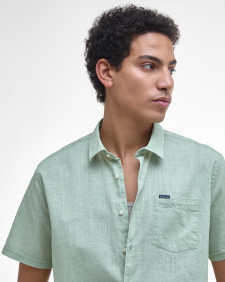 Pigment Dye Slub Short-Sleeved Shirt Seagrass