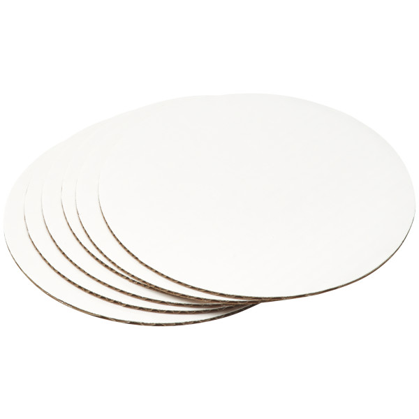 8" Round Waxed Corrugated Cake Board